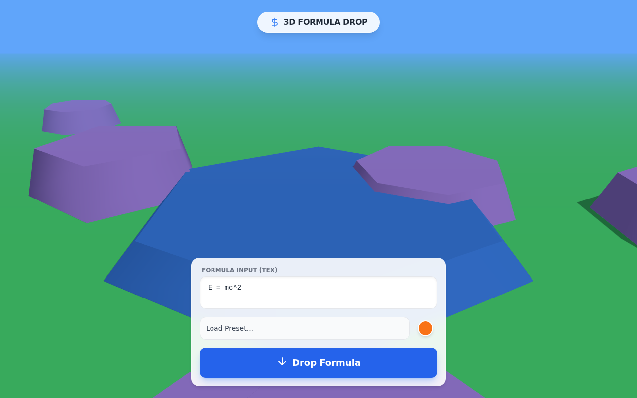 3d Formula Drop